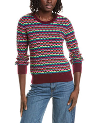 &Isla &Isla Cassie Wave Stitch Cashmere Sweater