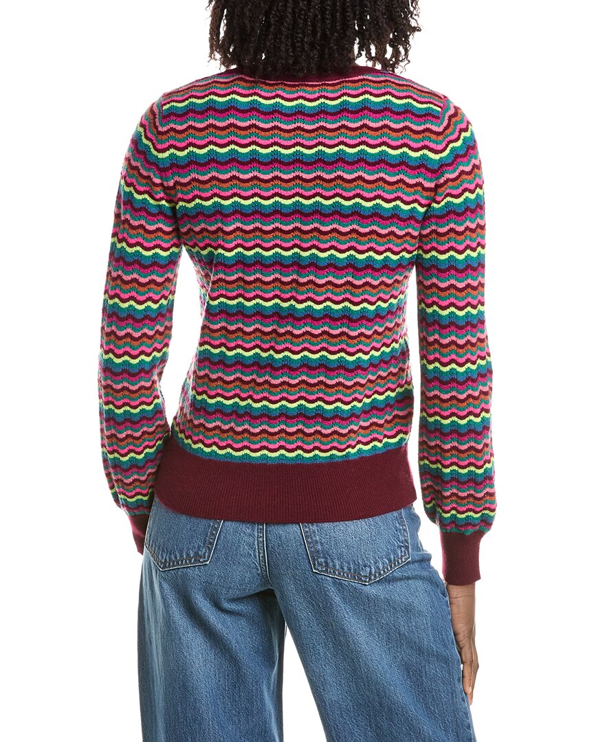 &Isla &Isla Cassie Wave Stitch Cashmere Sweater