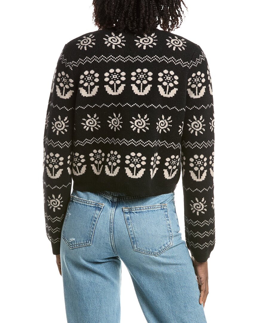 &Isla &Isla Evelyn Floral Motif Cashmere Cardigan