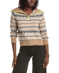 &Isla &Isla Asher Fairisle 1/4-Zip Cashmere Sweater