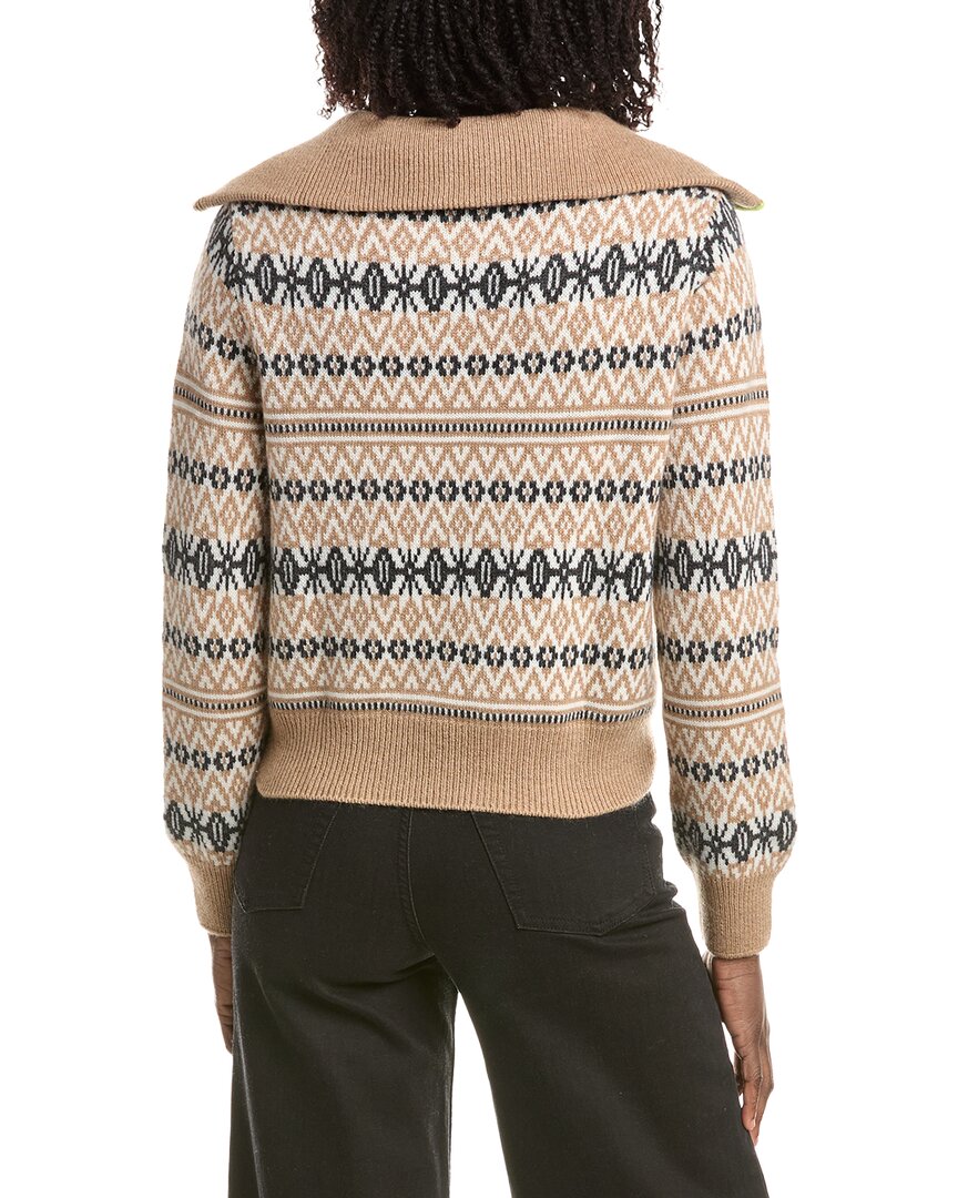 &Isla &Isla Asher Fairisle 1/4-Zip Cashmere Sweater