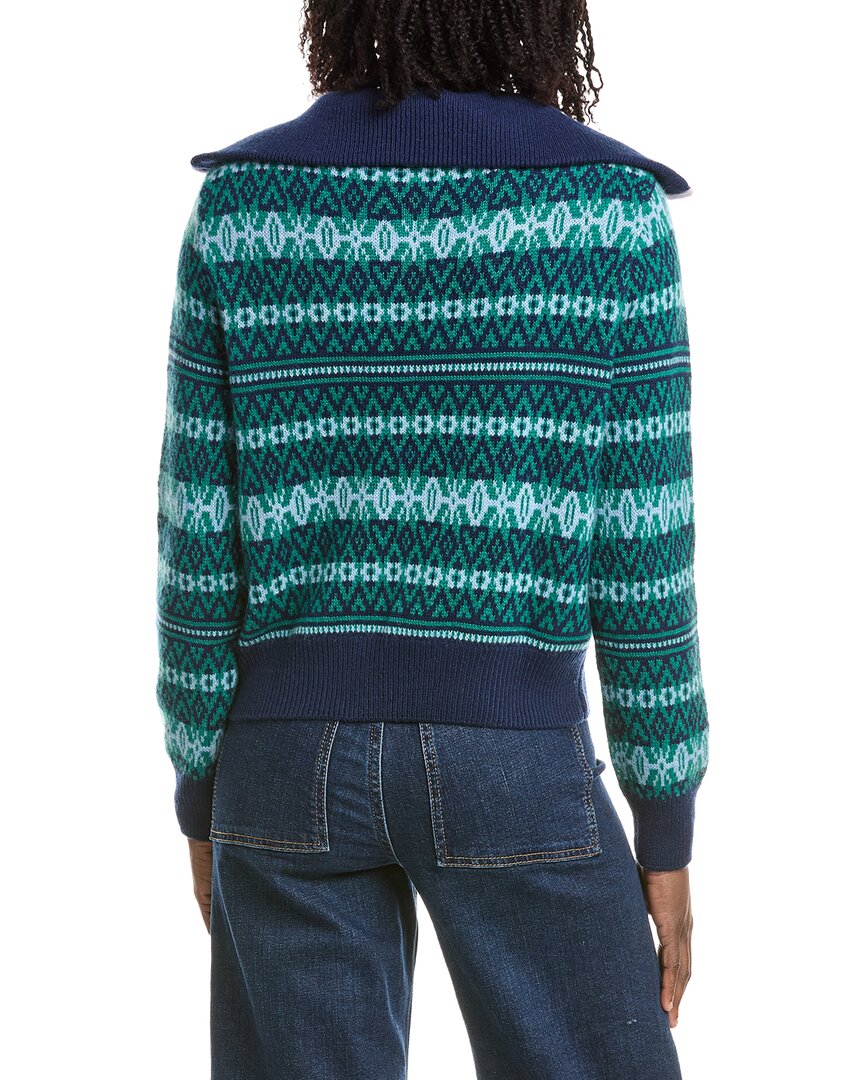 &Isla &Isla Asher Fairisle 1/4-Zip Cashmere Sweater