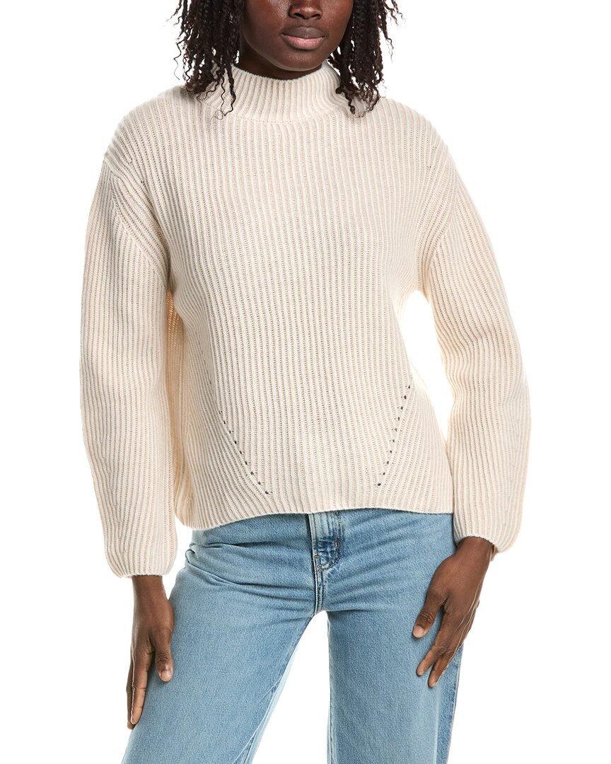 &Isla &Isla Joyce Plaited Rib Mock Neck Cashmere Sweater