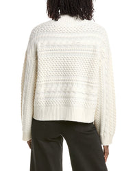 &Isla &Isla Misha Horizontal Cable Mock Neck Cashmere Sweater