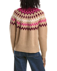 &Isla &Isla Sara Oversized Fairisle Mock Neck Cashmere Sweater