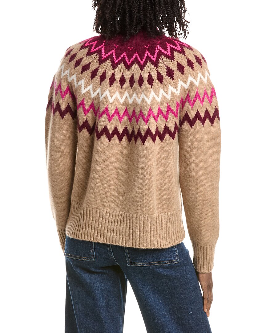 &Isla &Isla Sara Oversized Fairisle Mock Neck Cashmere Sweater