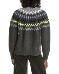 &Isla &Isla Sara Oversized Fairisle Mock Neck Cashmere Sweater