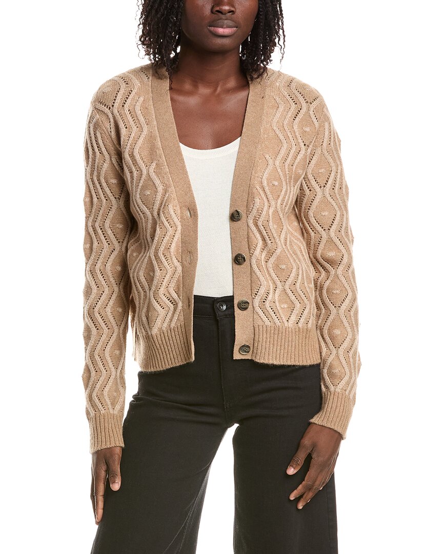 &Isla &Isla Maeve Plaited Cable Cashmere Cardigan