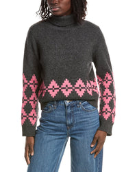 &Isla &Isla Noah Geo Turtleneck Cashmere Sweater