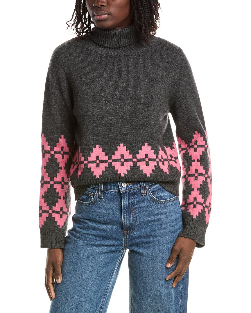 &Isla &Isla Noah Geo Turtleneck Cashmere Sweater