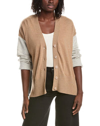 &Isla &Isla Charlie Longline Colorblock Cashmere Cardigan