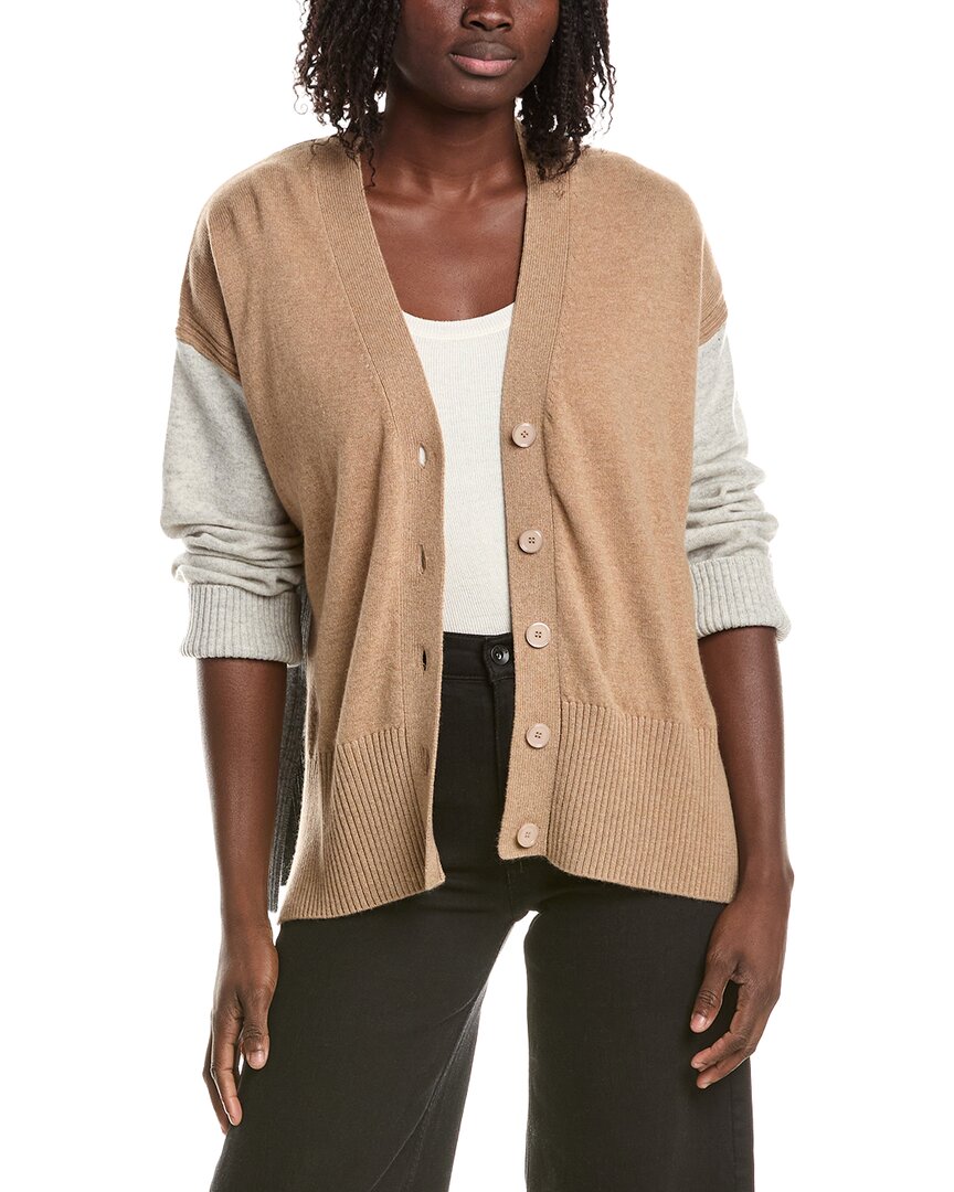 &Isla &Isla Charlie Longline Colorblock Cashmere Cardigan