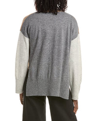 &Isla &Isla Charlie Longline Colorblock Cashmere Cardigan