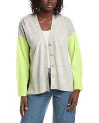 &Isla &Isla Charlie Longline Colorblock Cashmere Cardigan