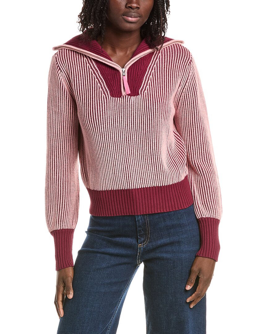 &Isla &Isla Verity Plaited Rib 1/4-Zip Sweater