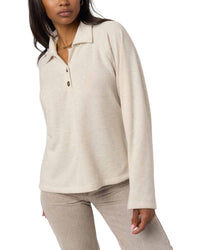 Project Social T Project Social T Enzo Cozy Collared Henley Sweatshirt