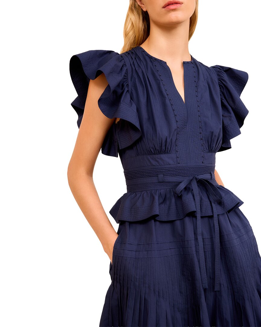 Ulla Johnson Florence Flutter Sleeve Midi Dress