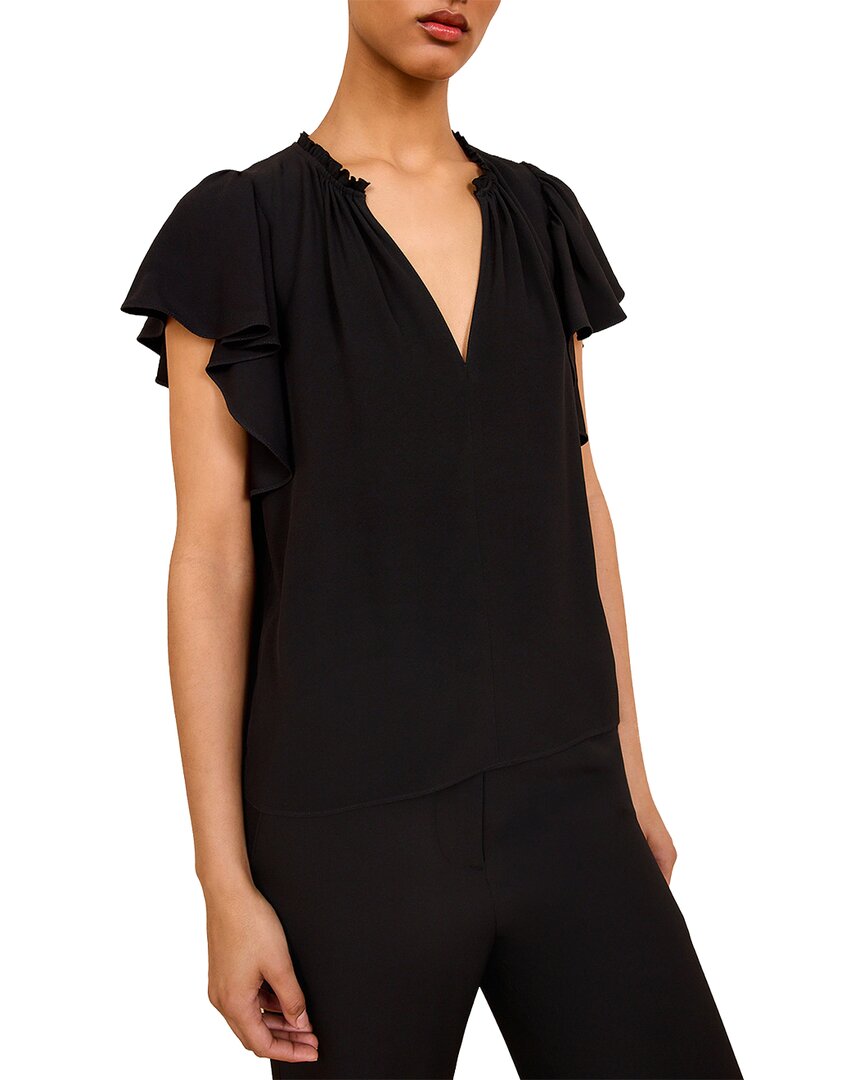 Ulla Johnson Lilo Flutter Sleeve Blouse