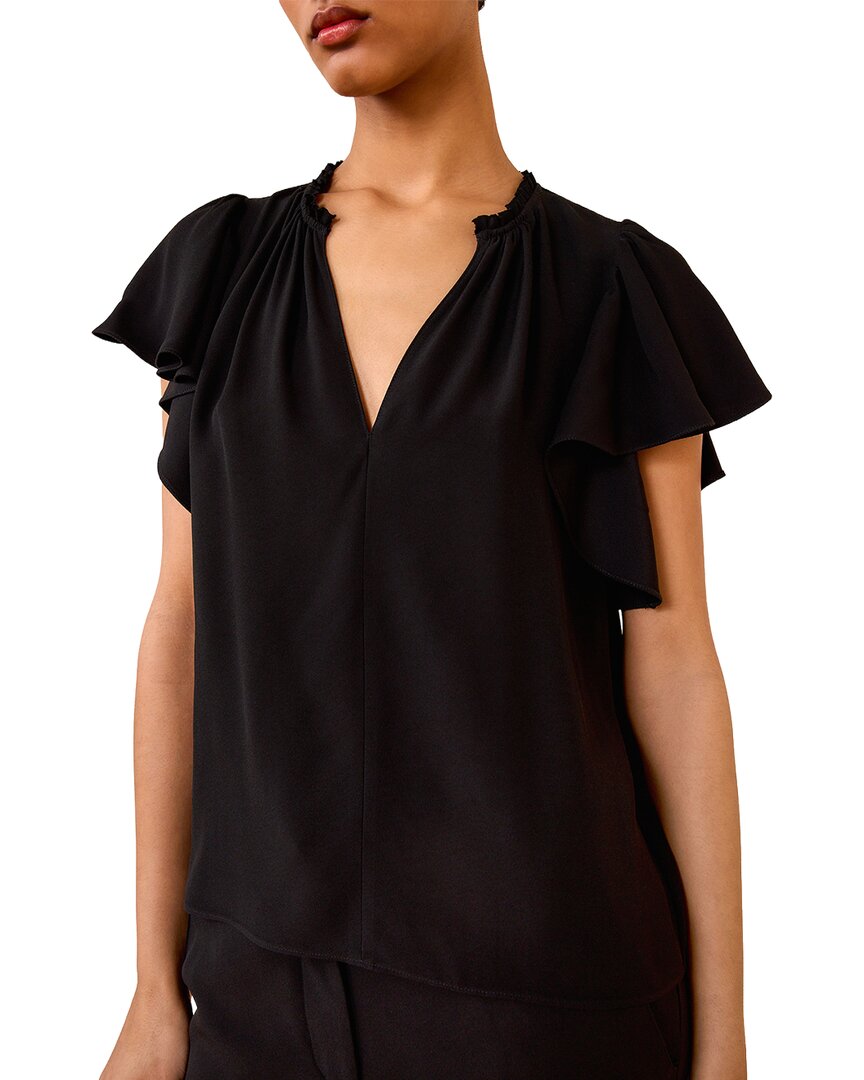 Ulla Johnson Lilo Flutter Sleeve Blouse