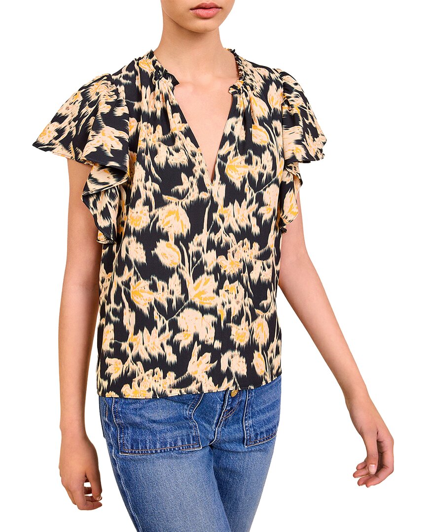 Ulla Johnson Lilo Flutter Sleeve Blouse