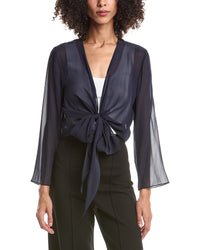 EILEEN FISHER Eileen Fisher Plus Silk Wrap Jacket