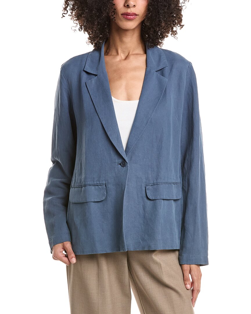 EILEEN FISHER Eileen Fisher Plus Linen & Silk-Blend Blazer