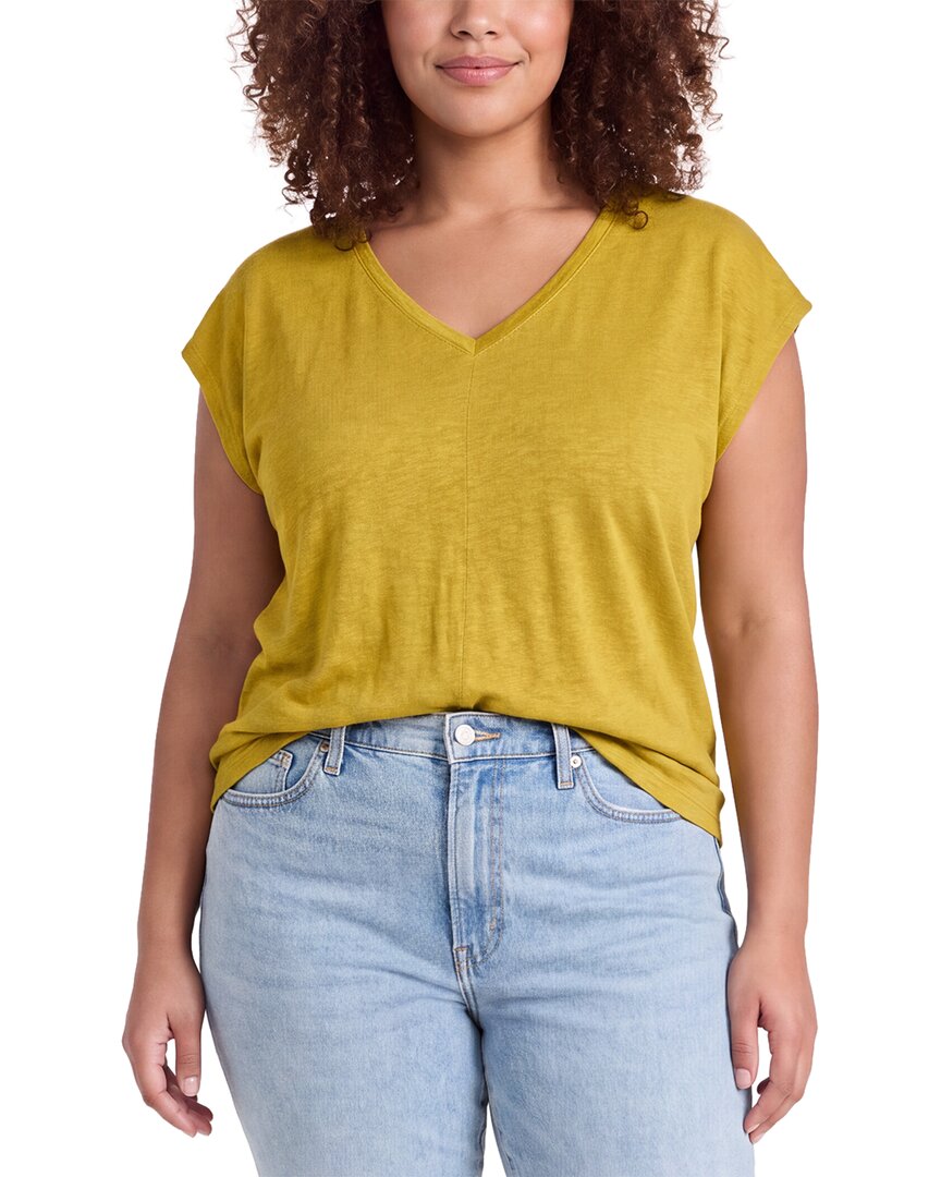 EILEEN FISHER Eileen Fisher V Neck Square Linen T-Shirt