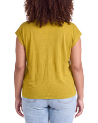 EILEEN FISHER Eileen Fisher V Neck Square Linen T-Shirt