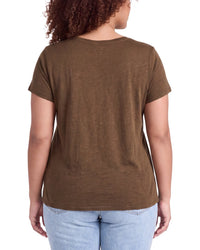 EILEEN FISHER Eileen Fisher Plus Crewneck Linen T-Shirt