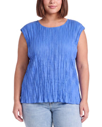 EILEEN FISHER Eileen Fisher Plus Ballet Neck Silk Top
