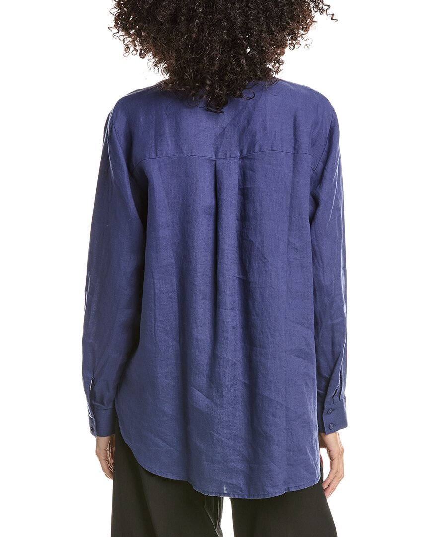 EILEEN FISHER Eileen Fisher Classic Collar Linen Long Shirt
