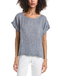 EILEEN FISHER Eileen Fisher Ballet Neck Square Linen Top