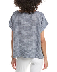 EILEEN FISHER Eileen Fisher Ballet Neck Square Linen Top