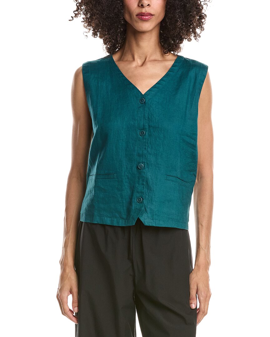 EILEEN FISHER Eileen Fisher V-Neck Linen Vest