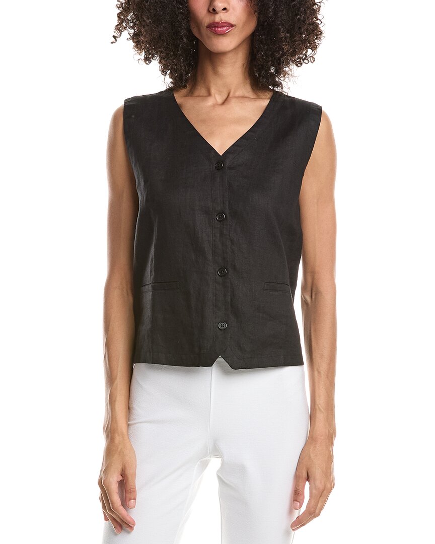 EILEEN FISHER Eileen Fisher V-Neck Linen Vest