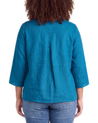 EILEEN FISHER Eileen Fisher Round Neck Linen Top