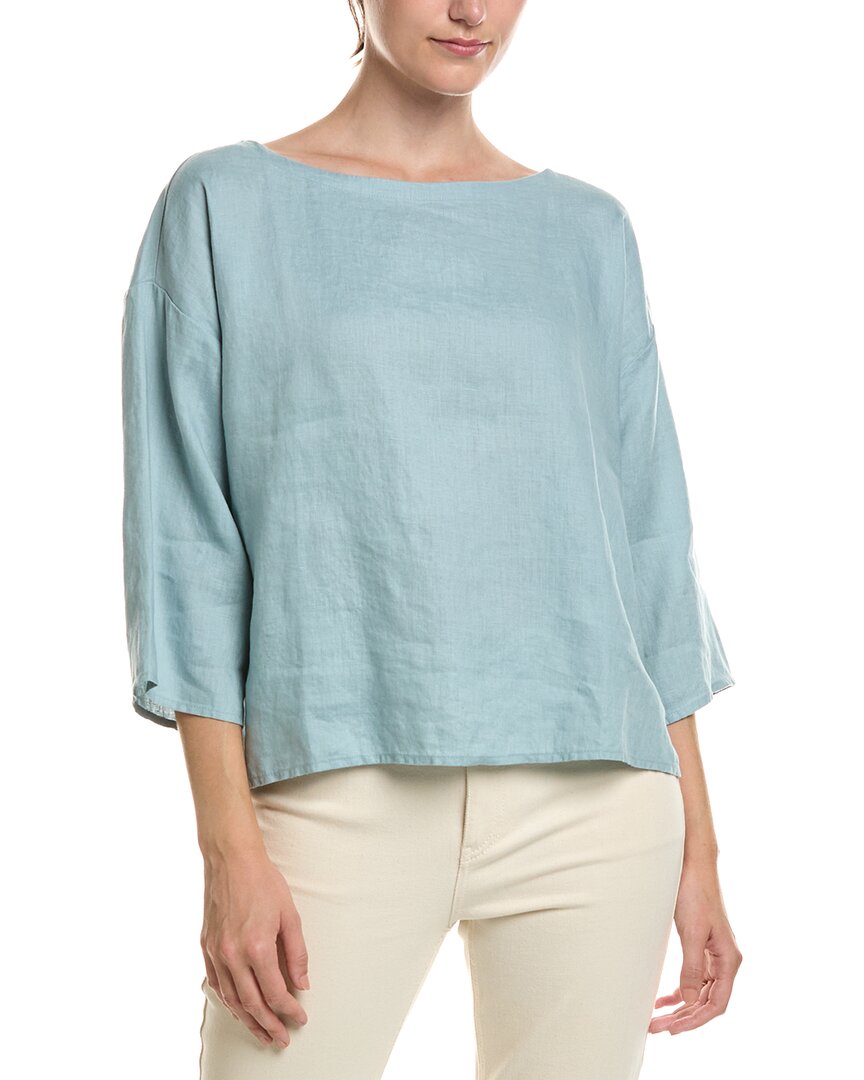 EILEEN FISHER Eileen Fisher Bateau Linen Box Top