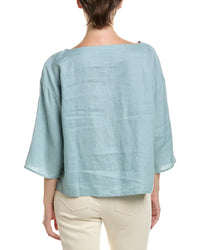 EILEEN FISHER Eileen Fisher Bateau Linen Box Top