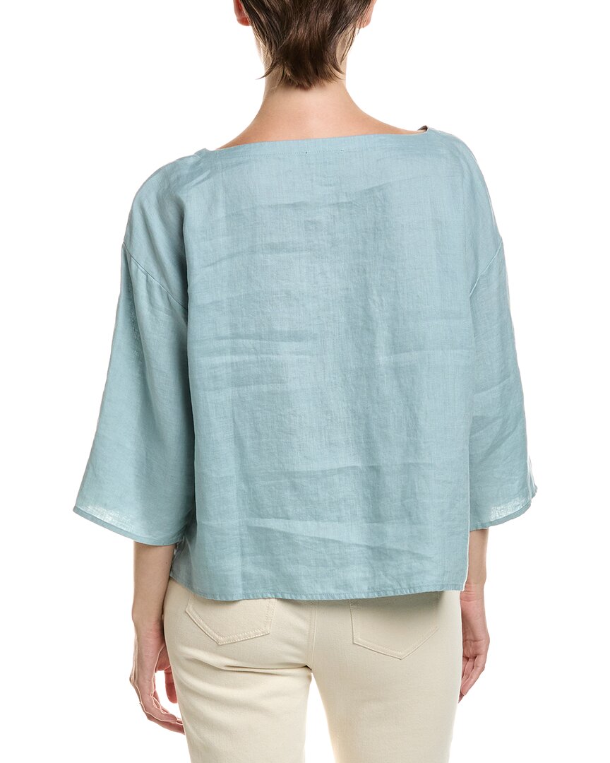 EILEEN FISHER Eileen Fisher Bateau Linen Box Top