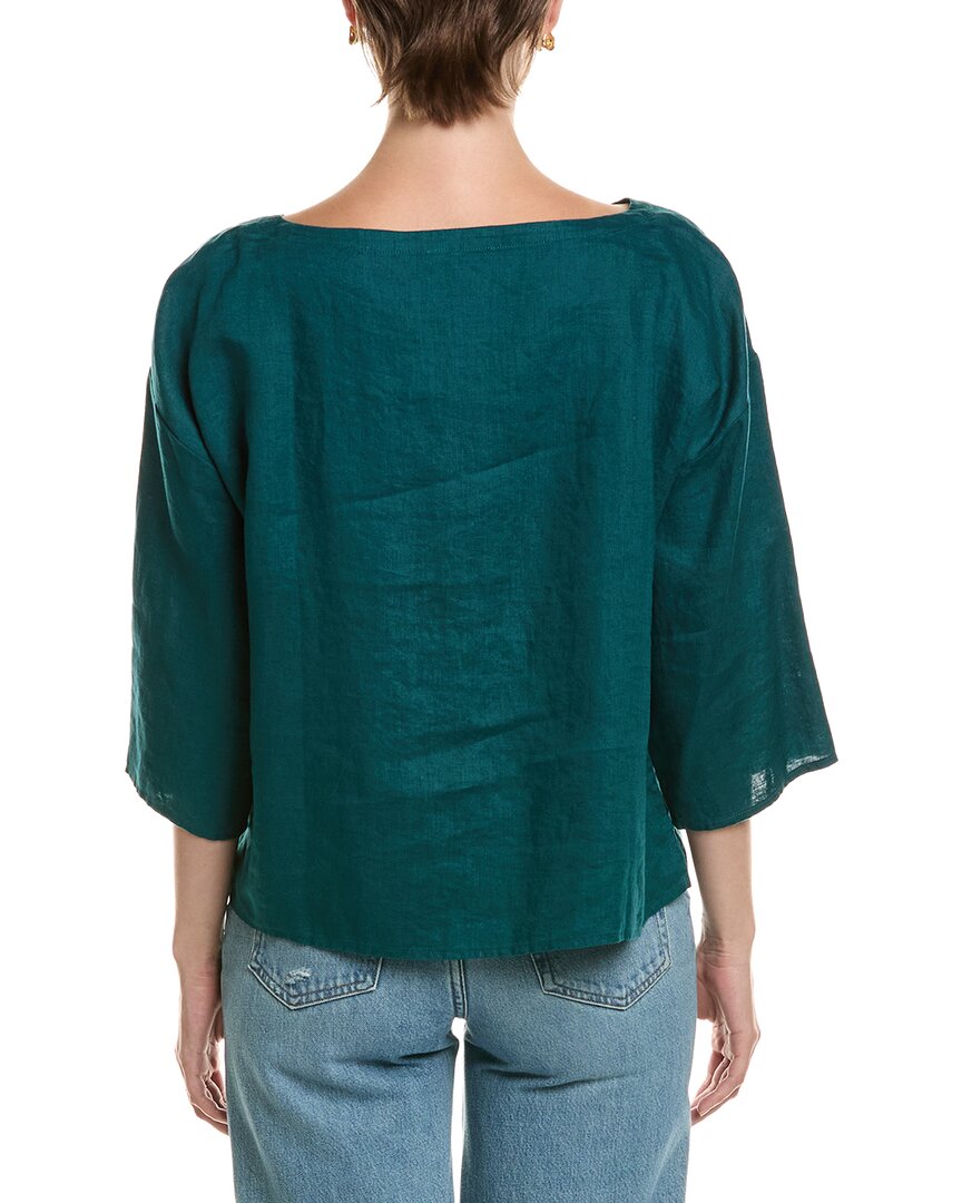 EILEEN FISHER Eileen Fisher Bateau Linen Box Top