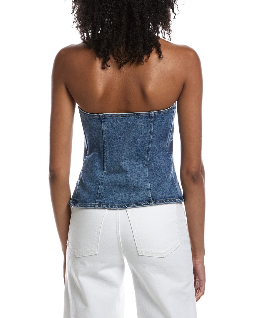 Current/Elliott Strapless Button Front Bustier Tube Top
