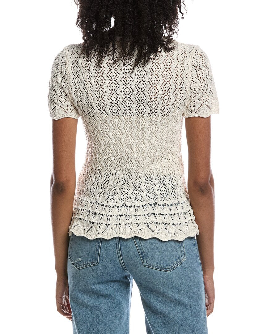 Current/Elliott Current/Elliott Pointelle Knit Pullover Blouse
