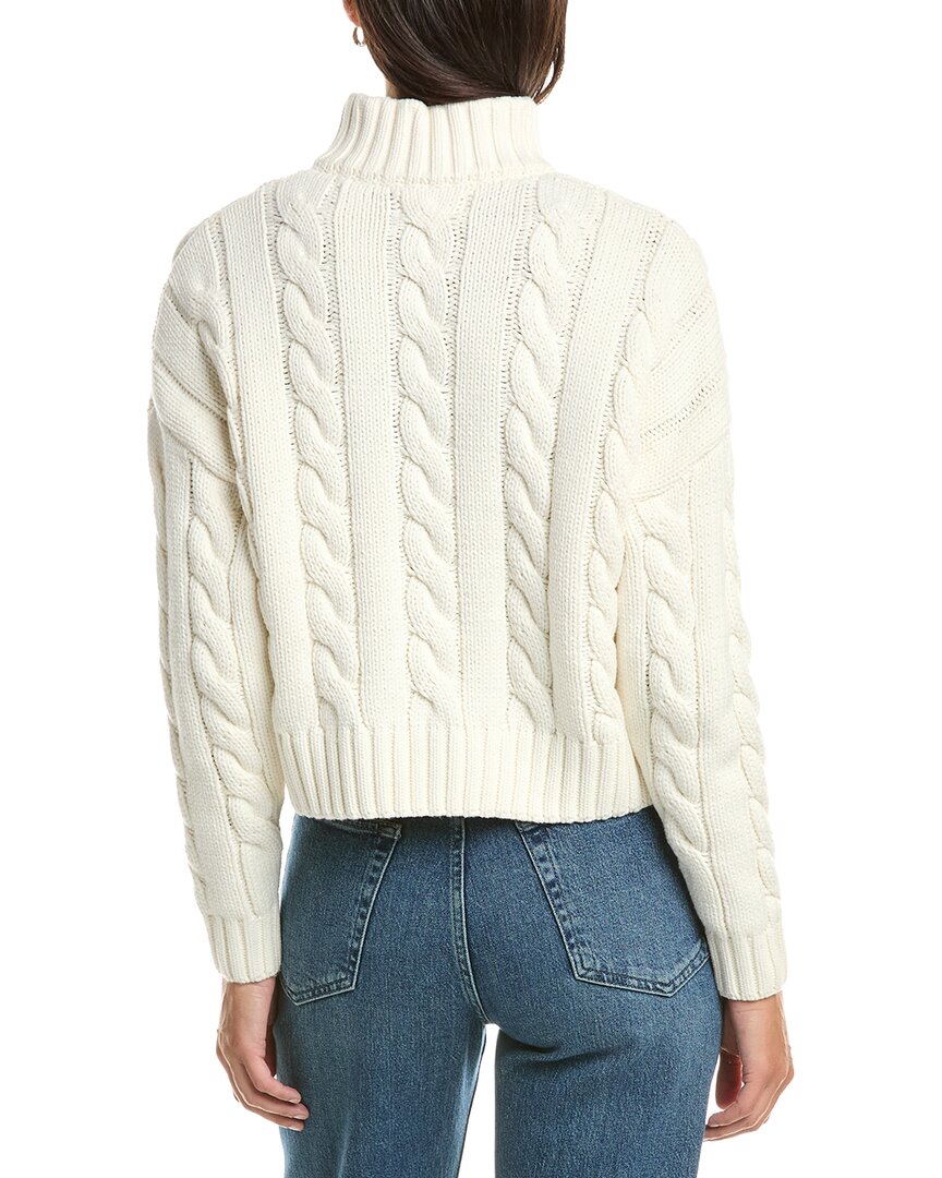 Current/Elliott Current/Elliott Cropped Cable Knit 1/2-Zip