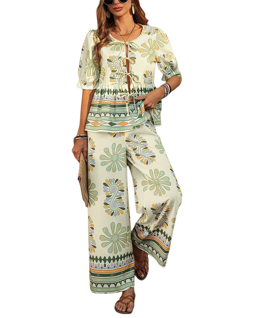 Olivia Taylor Olivia Taylor 2Pc Blouse & Pant Set