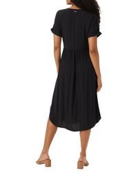 The Normal Brand The Normal Brand Deep V Button-Thru Dress