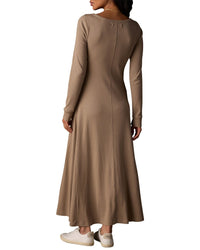 The Normal Brand The Normal Brand Normal Rib Ls Midi Dress