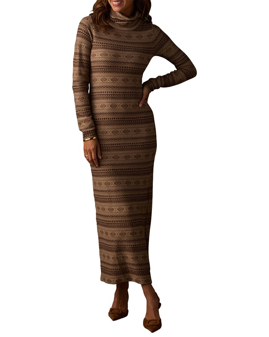 The Normal Brand The Normal Brand Reverse Fair Isle Maxi Dress