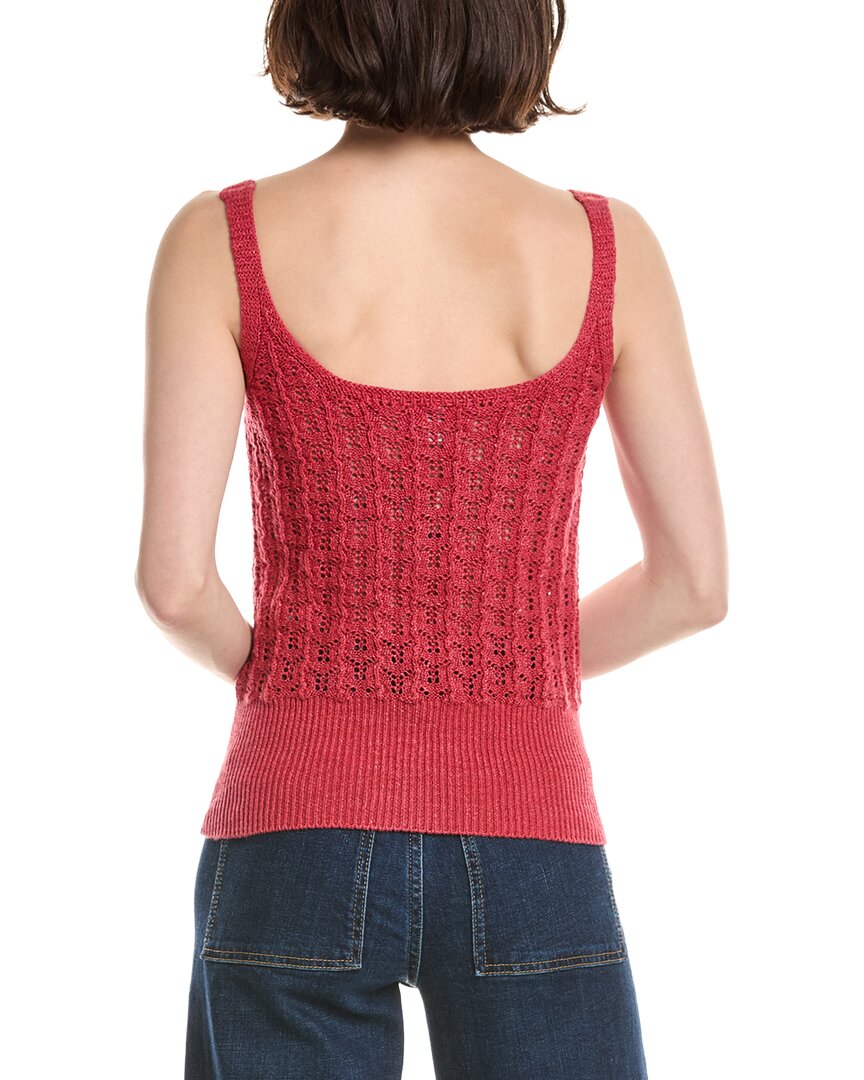 Eleventy Eleventy Knitted Linen-Blend Tank Top