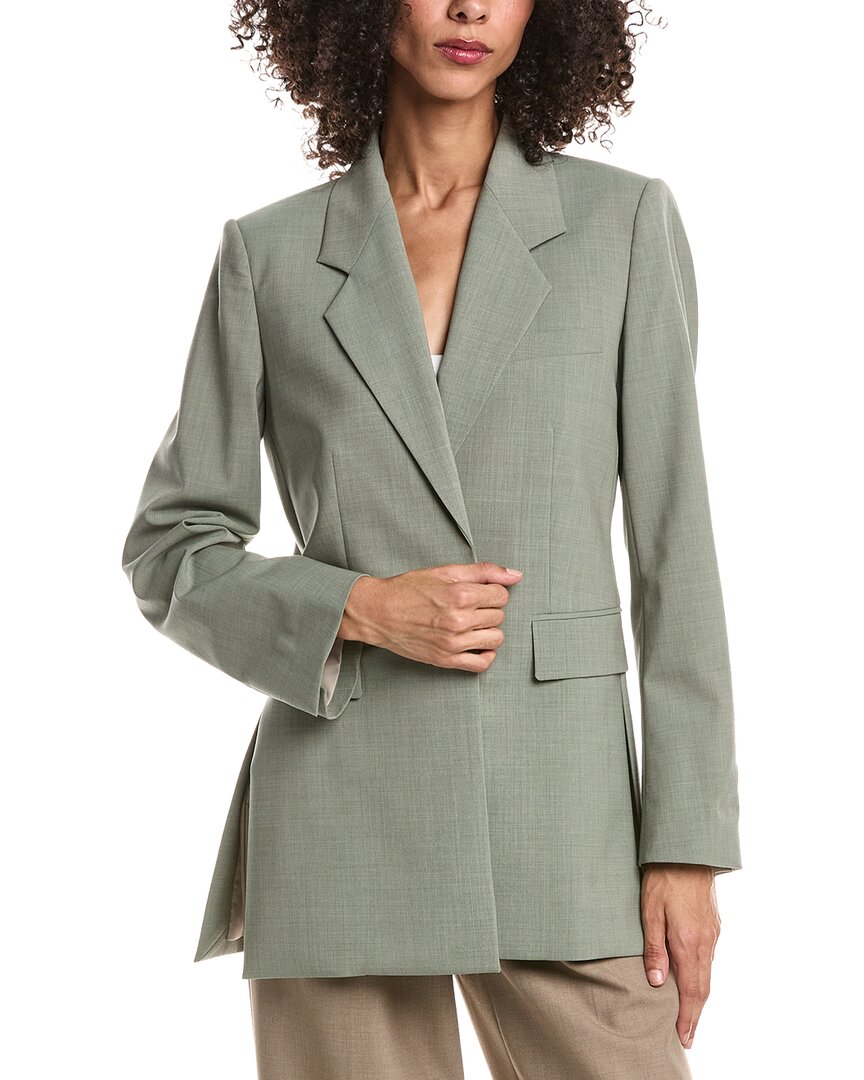 Theory Theory Relaxed Slash Wool-Blend Blazer