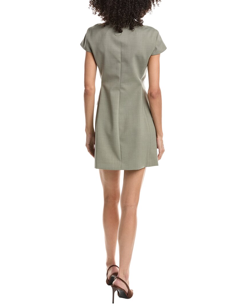 Theory Tailor Zip Wool-Blend Mini Dress